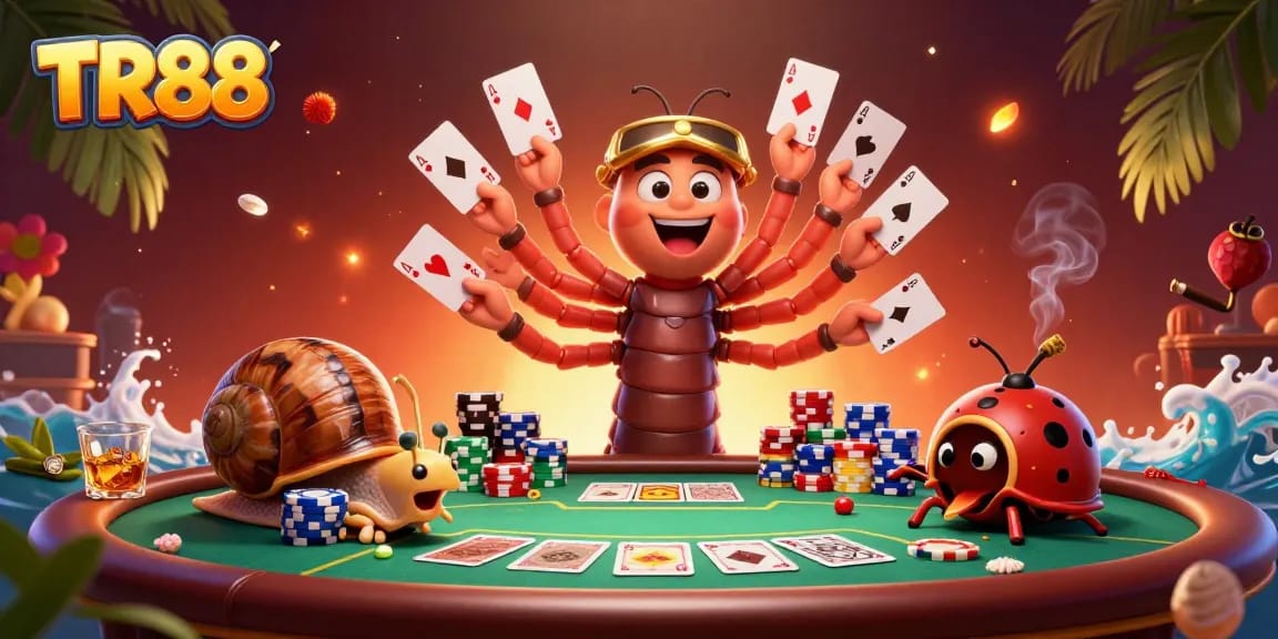 Experience thrilling gaming action with TR88's vibrant card dealers and exciting poker scene.