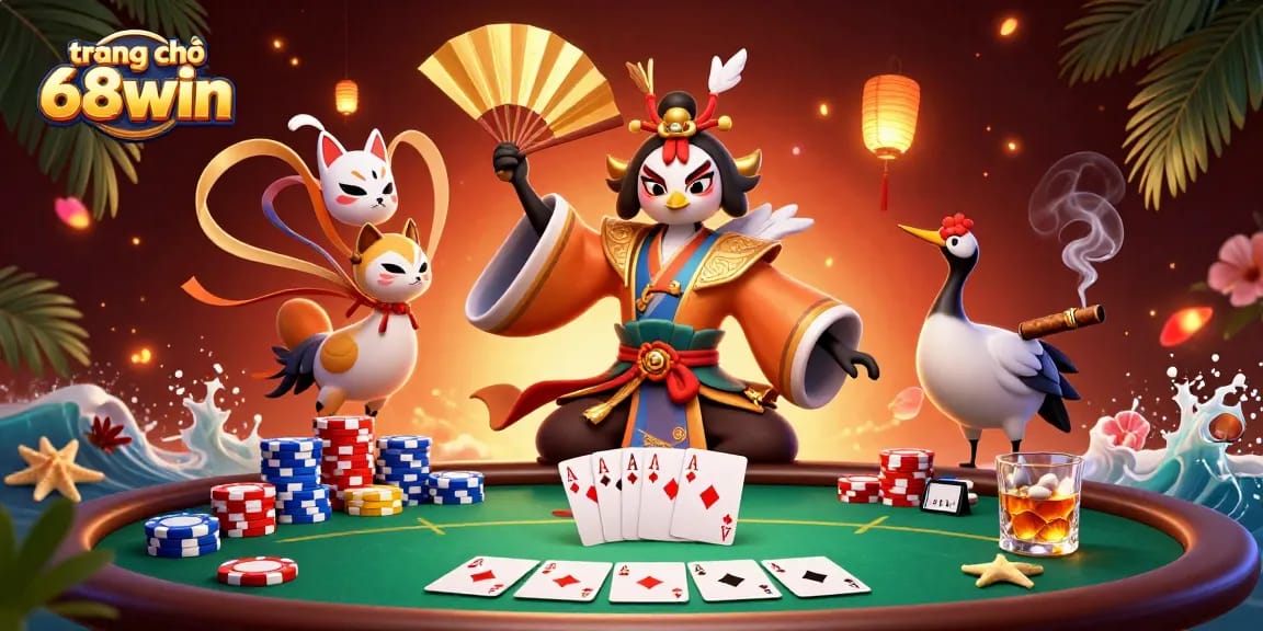 Experience thrilling action at trang chủ 68win with vibrant casino elements and characters.