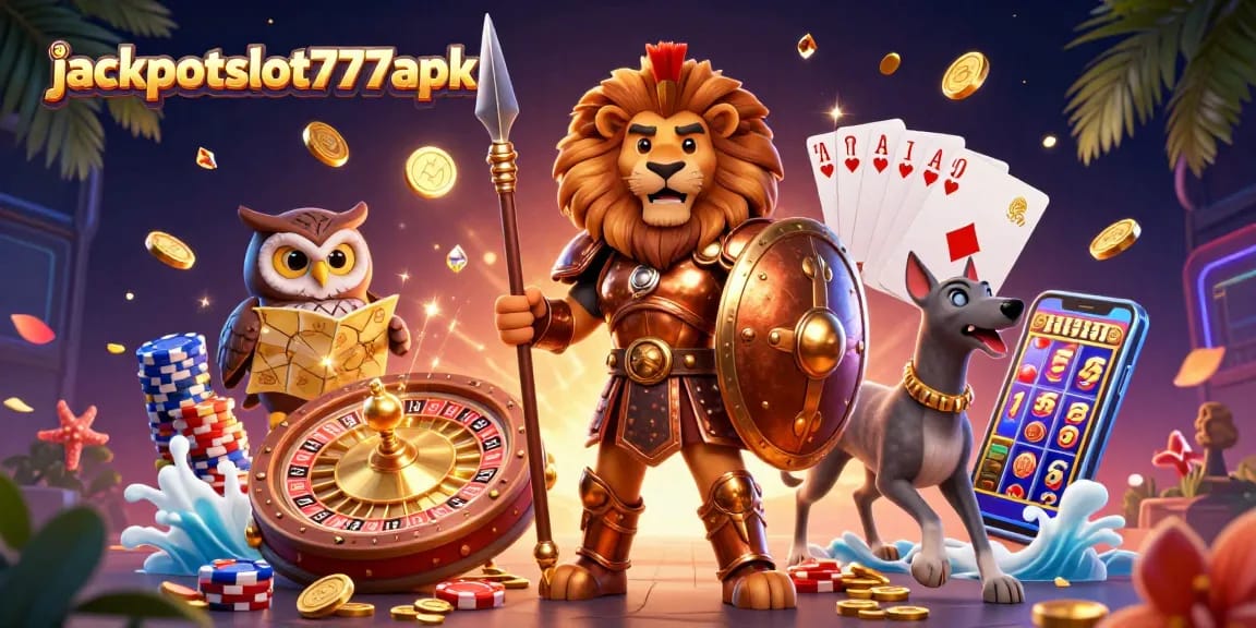 Experience thrilling jackpots with jackpotslot777apk at this vibrant casino scene.