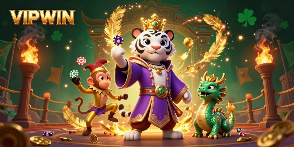Engage with VIPWIN as elegant characters and casino elements create an exciting gaming atmosphere.