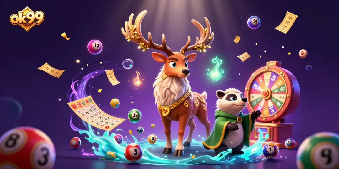 Engage with the vibrant world of ok99 lotteries featuring magical characters and colorful elements.