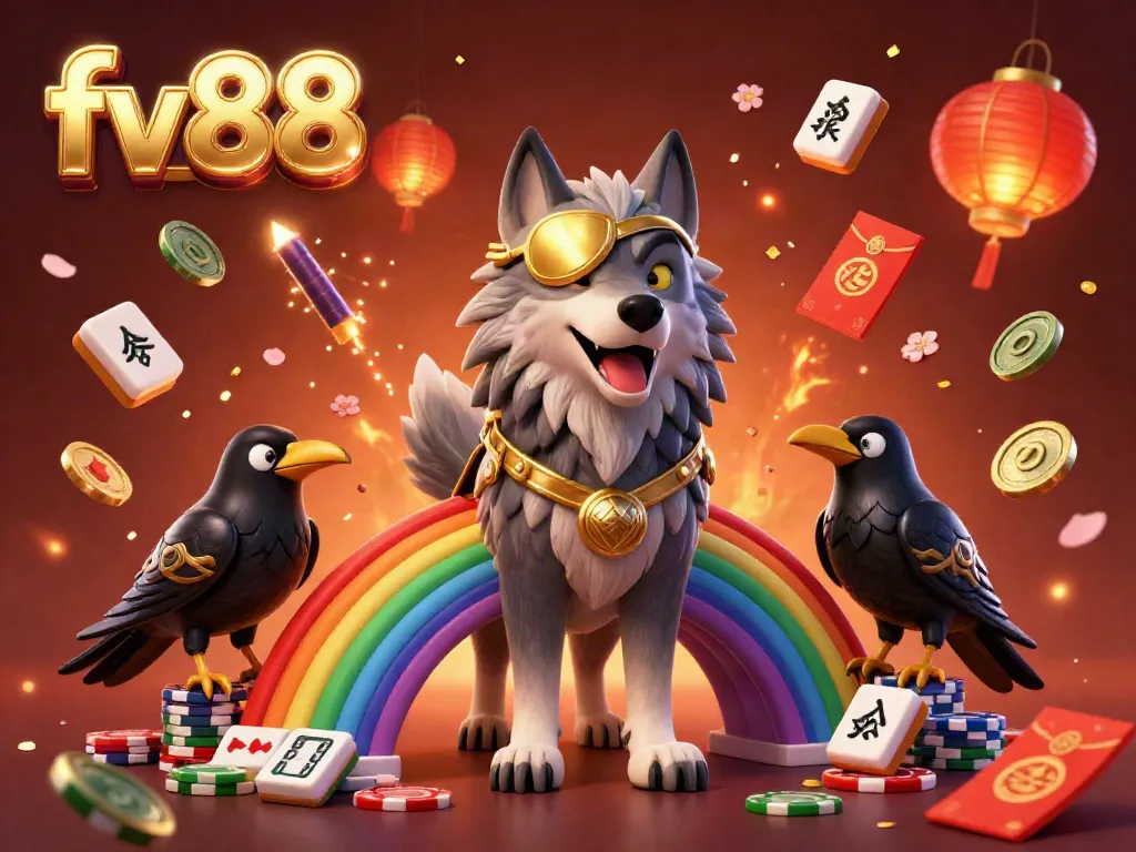 Engage with the vibrant world of fv 88 featuring fantasy elements, casino symbols, and rich visuals.