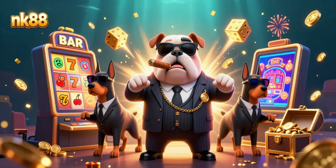 Experience the thrill of nk88 gaming with a vibrant casino scene full of action and characters.