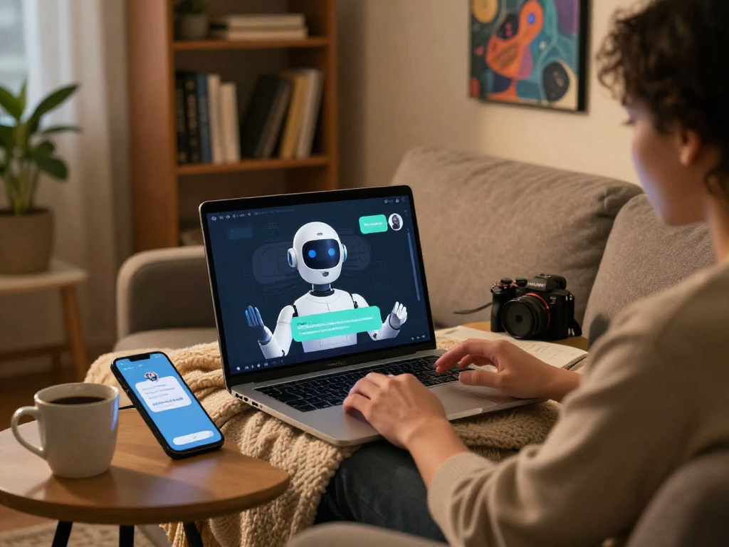 Engaging user interaction with nsfw ai chat on a cozy couch