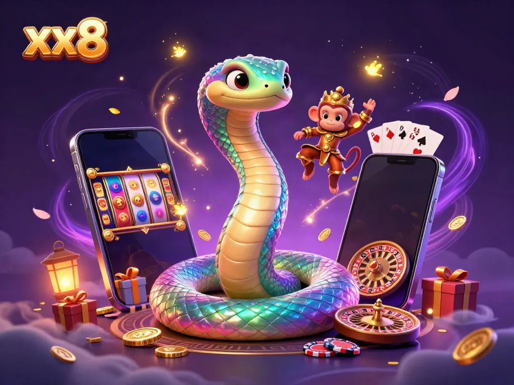 Experience the thrill of gaming at xx8 with vibrant characters and dynamic casino elements.