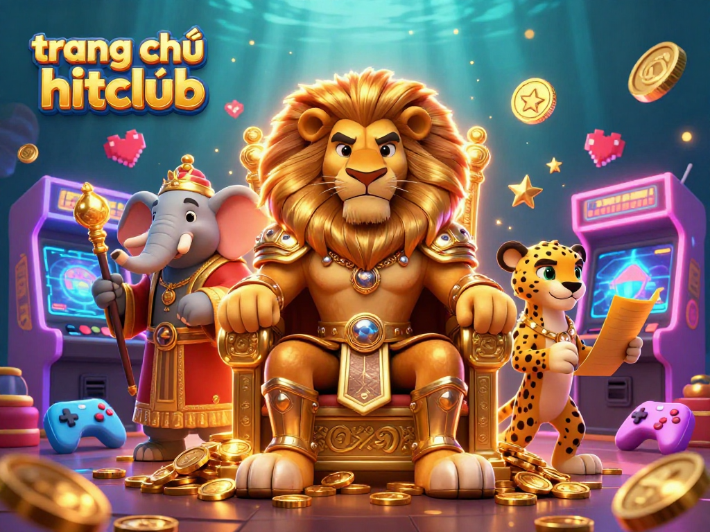 Engage with the vibrant elements of trang chủ hitclub featuring a lion king and dynamic gaming atmosphere.